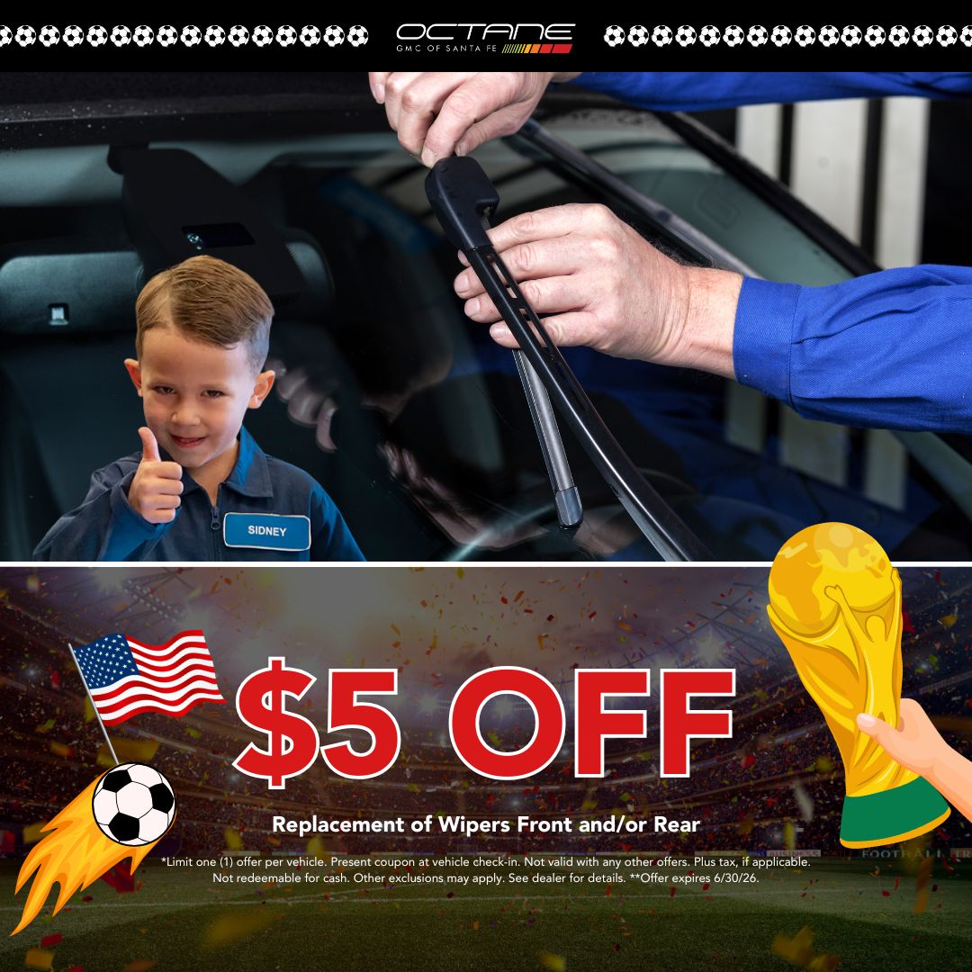 $5 off of replacement of Wipers front and/or rear.