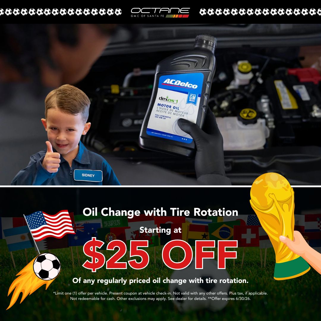 Oil Change with tire rotation starting at $25 off of any regularly priced oil change with tire rotation